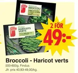 Matöppet Broccoli - Haricot verts erbjuda