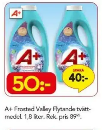 A+ Frosted Valley Flytande tvättmedel 1,8 liter
