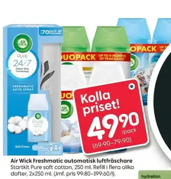Rusta Air Wick Freshmatic automatisk luftfräschare 2x250ml erbjuda