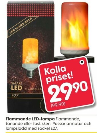 Rusta Flammande LED-lampa erbjuda