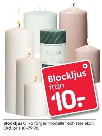 Rusta Blockljus erbjuda