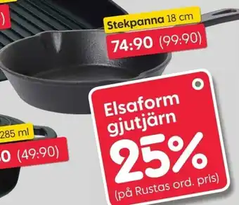 Rusta Elsaform gjutjärn Stekpanna 18 cm erbjuda