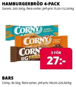 Tempo Corny hamburgerbröd erbjuda