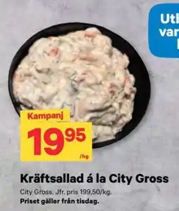 City Gross Kräftsallad á la City Gross erbjuda