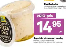 City Gross City Gross Bageriets pizzadeg av surdeg erbjuda