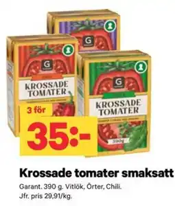 City Gross Garant krossade tomater smaksatt erbjuda