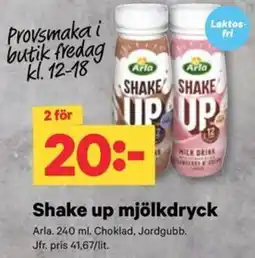 City Gross Arla shake up mjölkdryck erbjuda