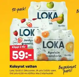 City Gross Loka kolsyrat vatten erbjuda