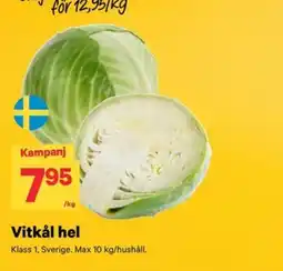 City Gross Vitkål hel erbjuda