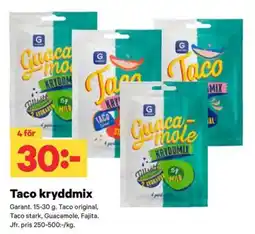 City Gross Garant taco kryddmix erbjuda