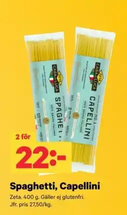 City Gross Zeta Spaghetti, Capellini erbjuda