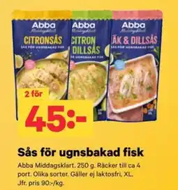 City Gross Abba Sås för ugnsbakad fisk erbjuda