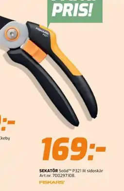Bolist Fiskars sekatör solid p321 m sidoskär erbjuda