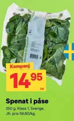 City Gross Spenat i påse erbjuda