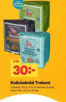 City Gross Knäckebröd Trekant erbjuda