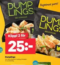 City Gross Dumplings erbjuda