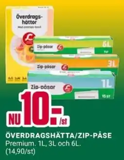 ÖoB Överdragshätta/zip-påse erbjuda
