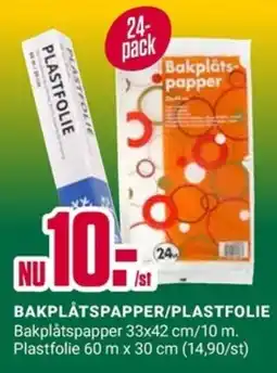 ÖoB Bakplåts papper/plastfolie erbjuda