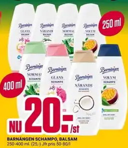 ÖoB Barnängen schampo, balsam erbjuda