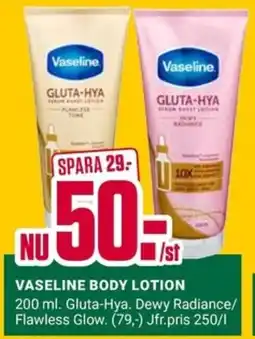 ÖoB Vaseline body lotion erbjuda