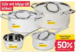 Rusta Rusta Home kastruller erbjuda