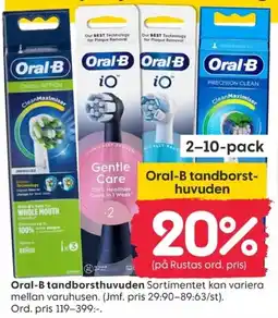 Rusta Oral-B tandborsthuvuden erbjuda