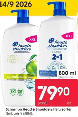 Rusta Head & Shoulders Flera sorter erbjuda
