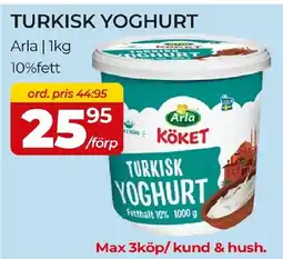 Matrix Butikerna Arla turkisk yoghurt erbjuda