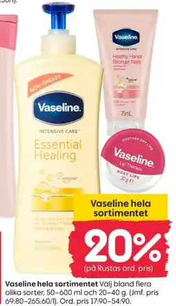 Rusta Vaseline hela sortimentet erbjuda