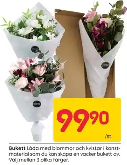 Rusta Bukett Låda med blommor och kvistar i konst-material erbjuda