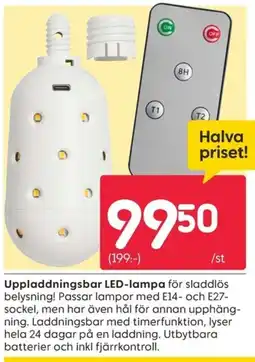 Rusta Uppladdningsbar LED-lampa erbjuda