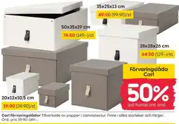 Rusta Carl förvaringslådor erbjuda