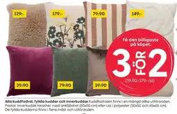 Rusta Alla kuddfodral, fyllda kuddar och innerkuddar erbjuda