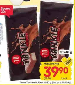 Rusta Toms Yankie choklad erbjuda