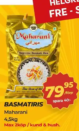 Matrix Butikerna Maharani basmatiris erbjuda