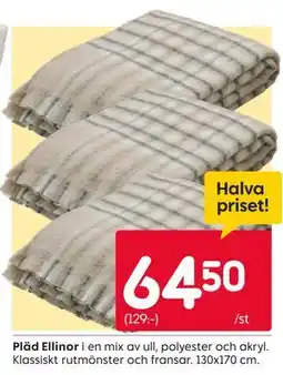 Rusta Pläd Ellinor erbjuda