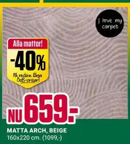 ÖoB MATTA ARCH, BEIGE erbjuda