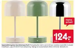 Rusta Uppladdningsbar bordslampa Forli erbjuda