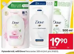 Rusta Flytande tvål, refill Dove erbjuda