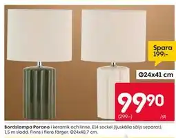 Rusta Bordslampa Porano erbjuda