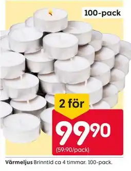 Rusta Värmeljus erbjuda
