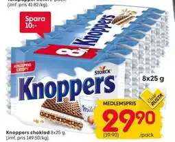 Rusta Knoppers choklad, Medlemspris erbjuda