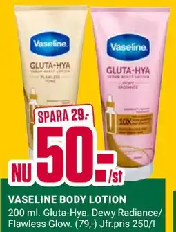 ÖoB VASELINE BODY LOTION erbjuda