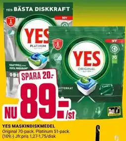 ÖoB YES MASKINDISKMEDEL erbjuda