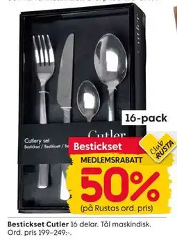 Rusta Bestickset Cutler erbjuda