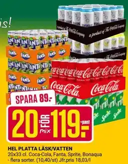 ÖoB HEL PLATTA LÄSK/VATTEN erbjuda