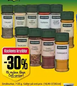 ÖoB Kockens kryddor erbjuda