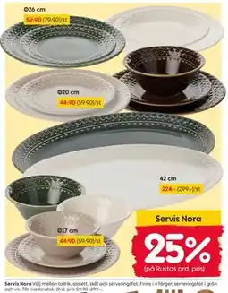 Rusta Servis Nora erbjuda