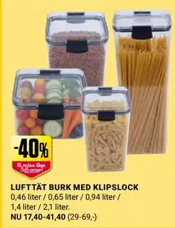 ÖoB LUFTTÄT BURK MED KLIPSLOCK erbjuda