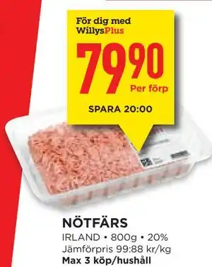 NÖTFÄRS, Medlemspris